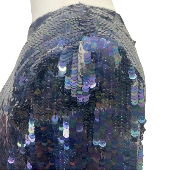 Vintage John Anthony Elegant Blue Sequin Evening Gown - Picture 7 of 15